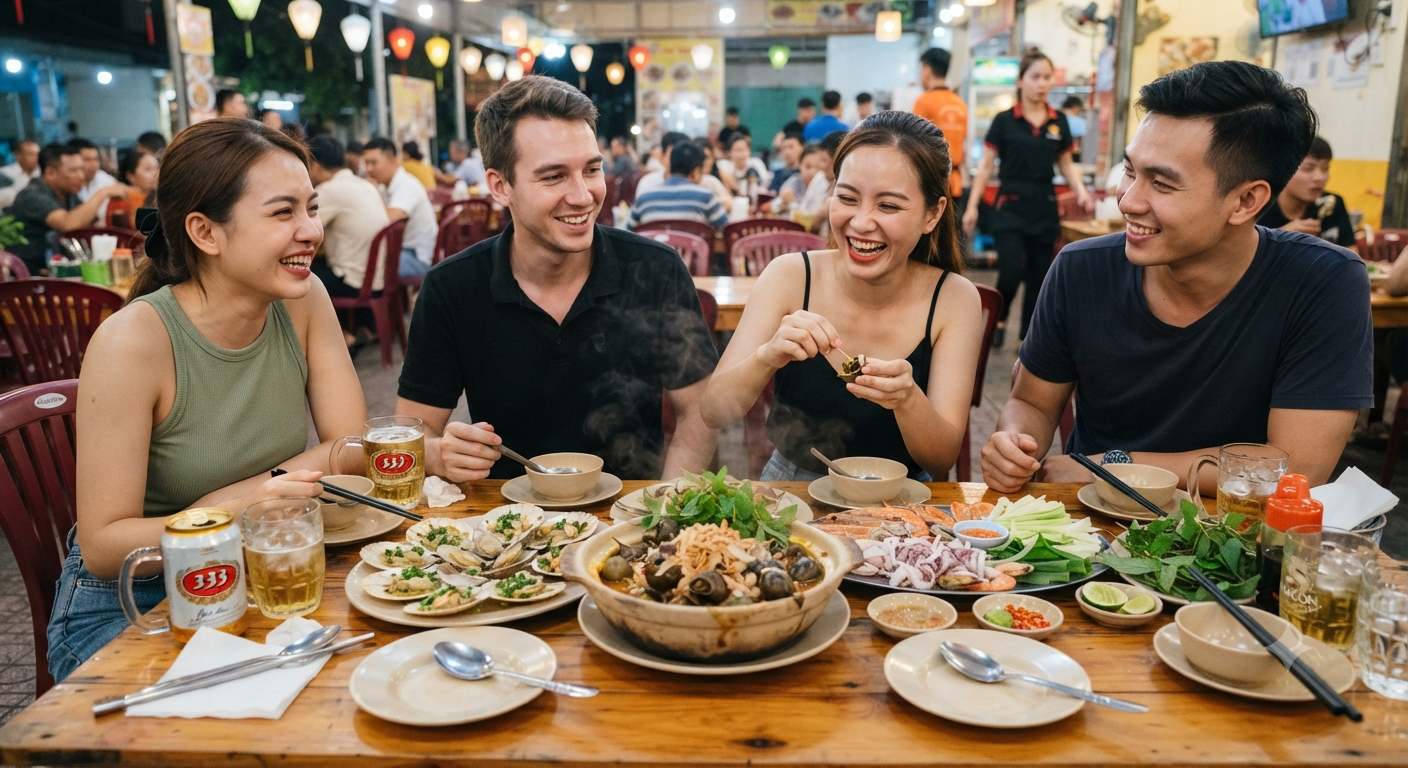Gọi bao nhiêu phần ốc len là vừa cho một bàn bốn người?